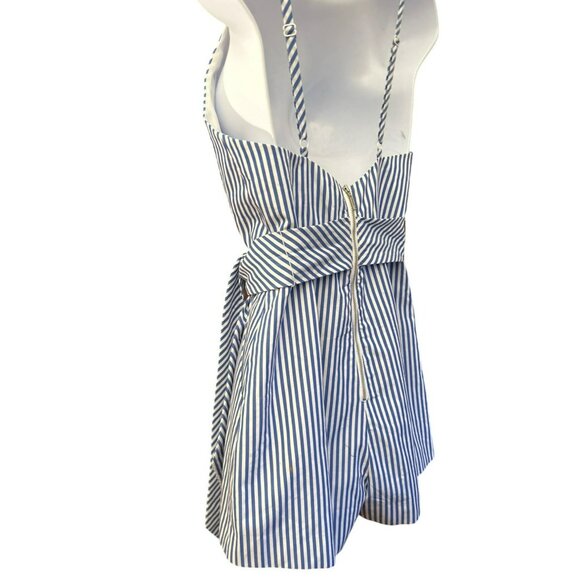 Finders Keepers Blue White Blow Your Mind Romper Size XS Preppy Revolve NWT - Picture 4 of 9